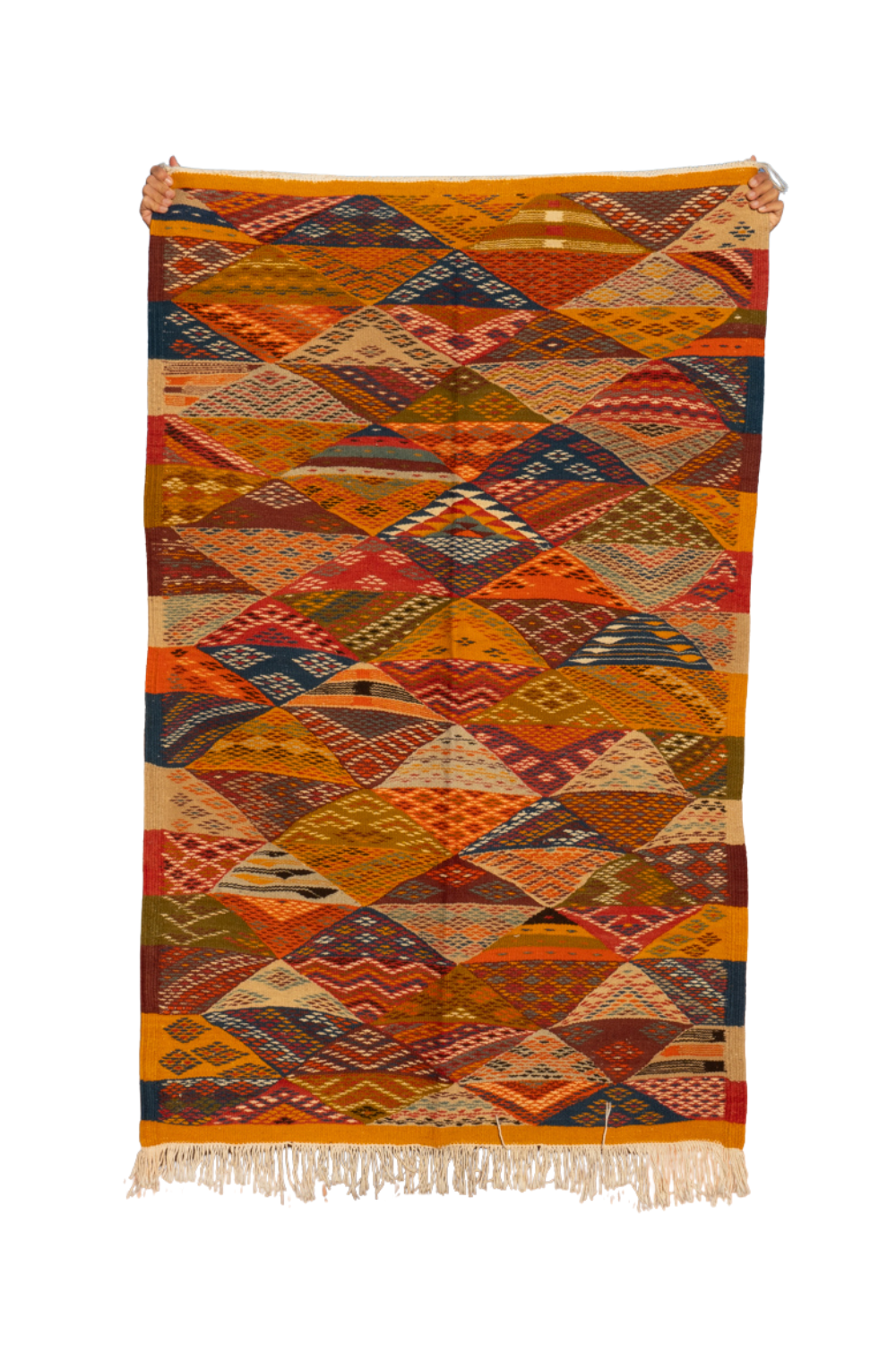 MOROCCAN KELIM RUG | ORANGE