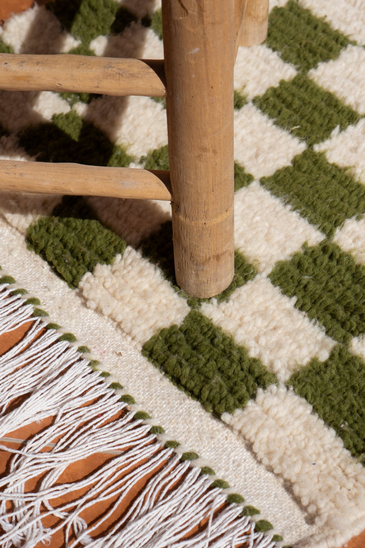 MOROCCAN BERBER RUG | GREEN CHECKER SMALL