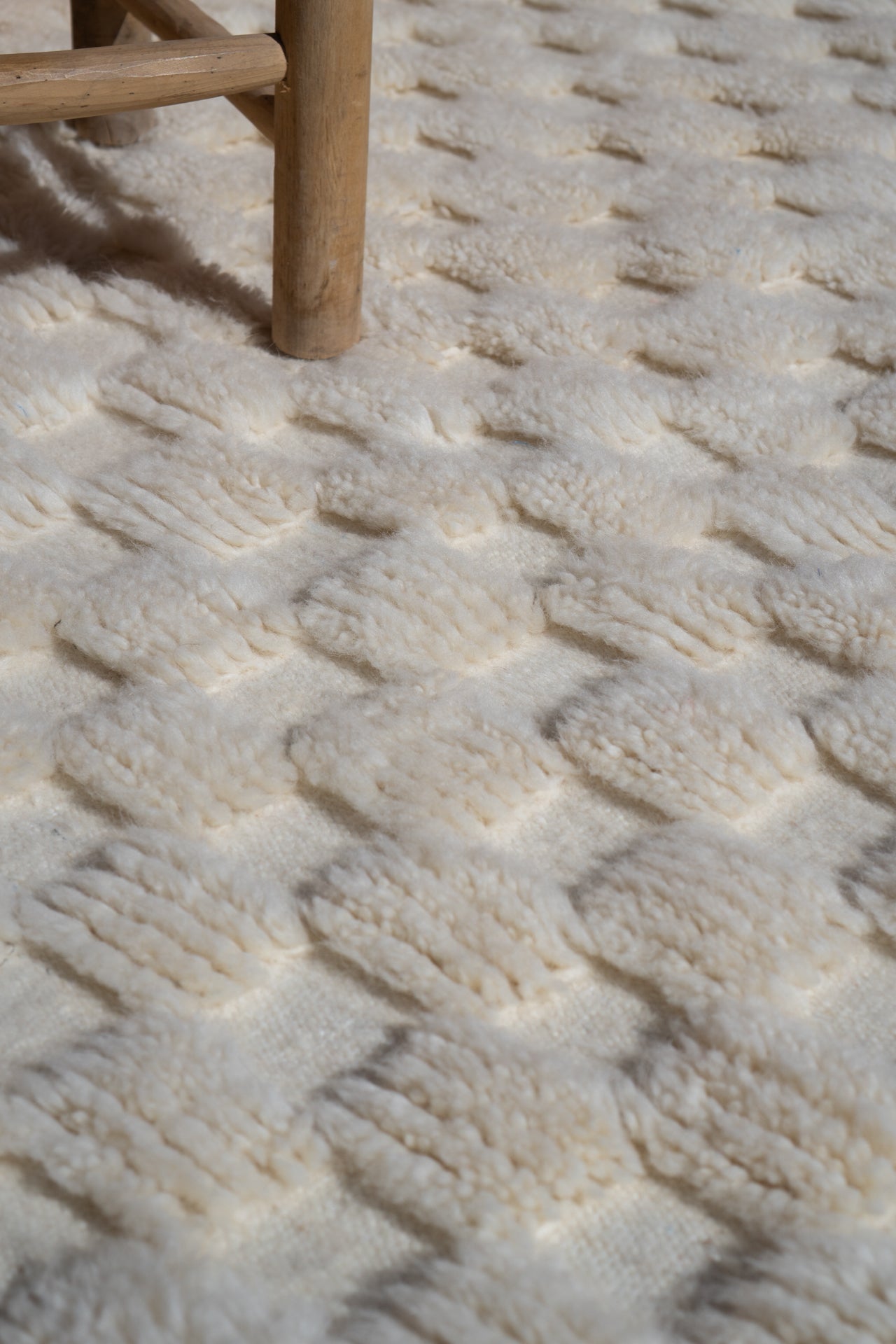MOROCCAN BERBER RUG | WHITE CHECKER