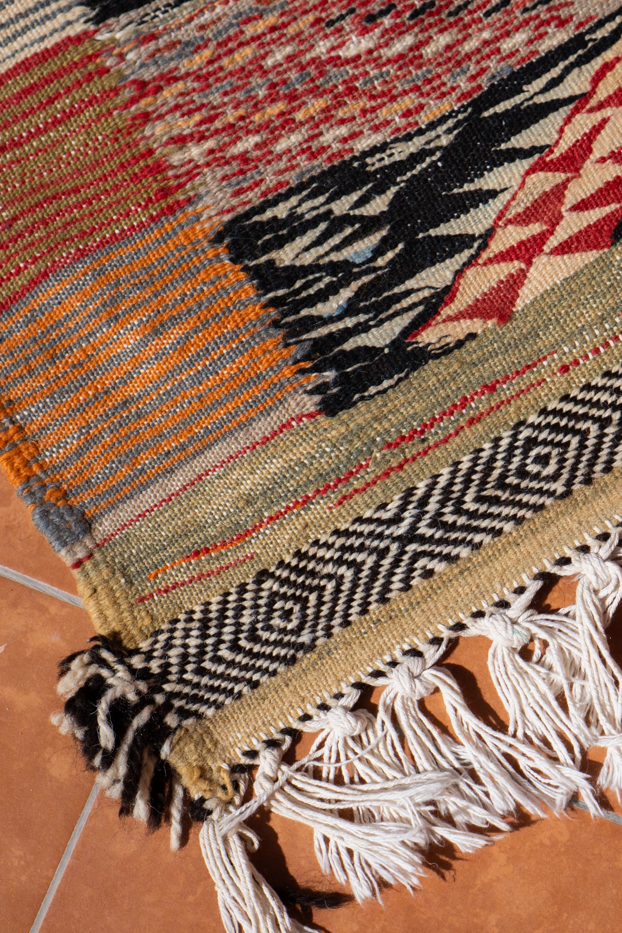 MOROCCAN KELIM RUG | CREAM