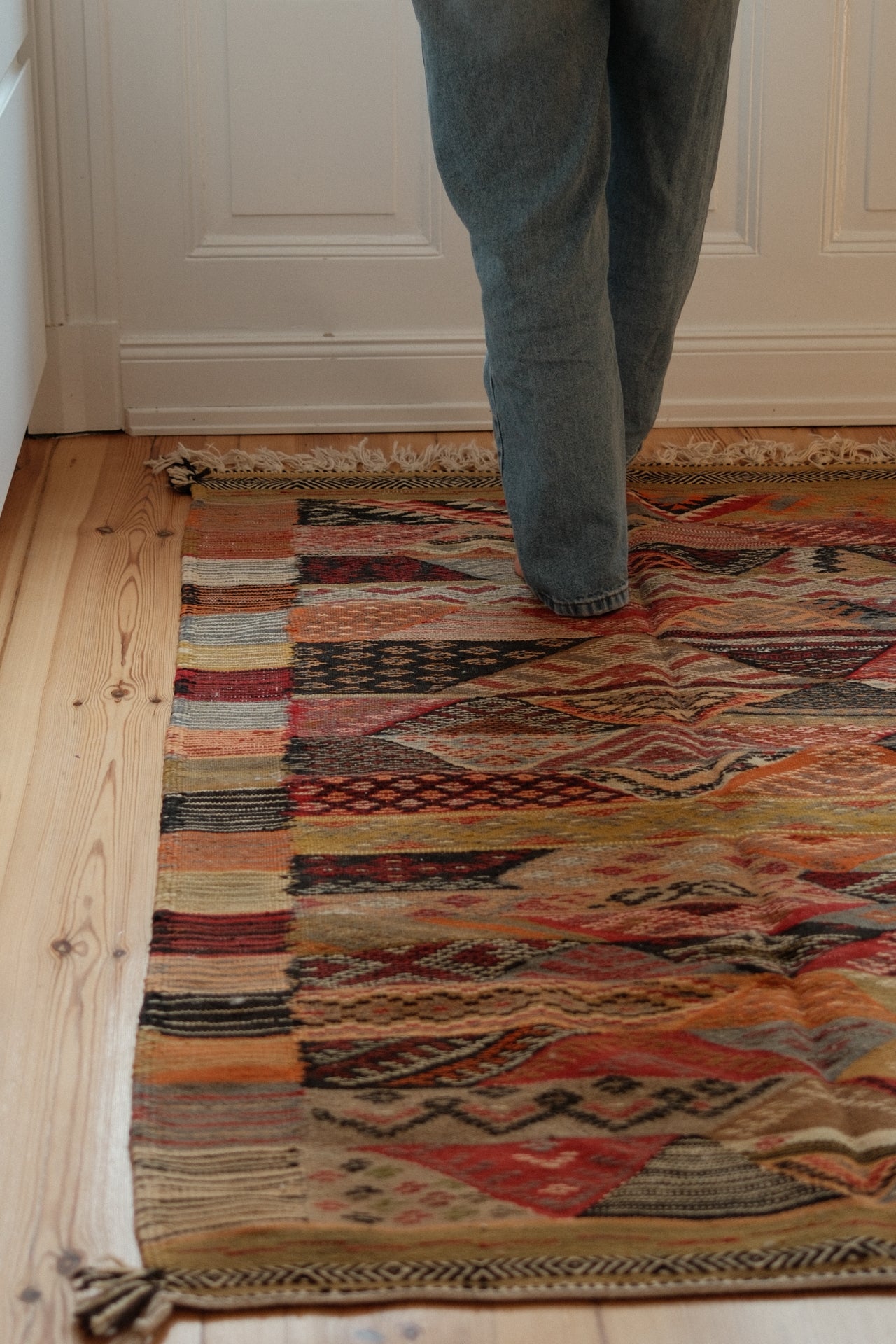 MOROCCAN KELIM RUG | CREAM