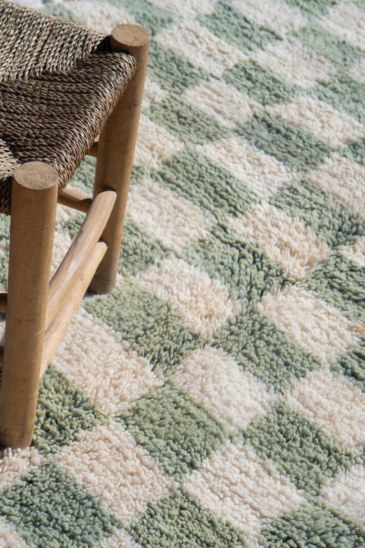 MOROCCAN BERBER RUG | MINT CHECKER