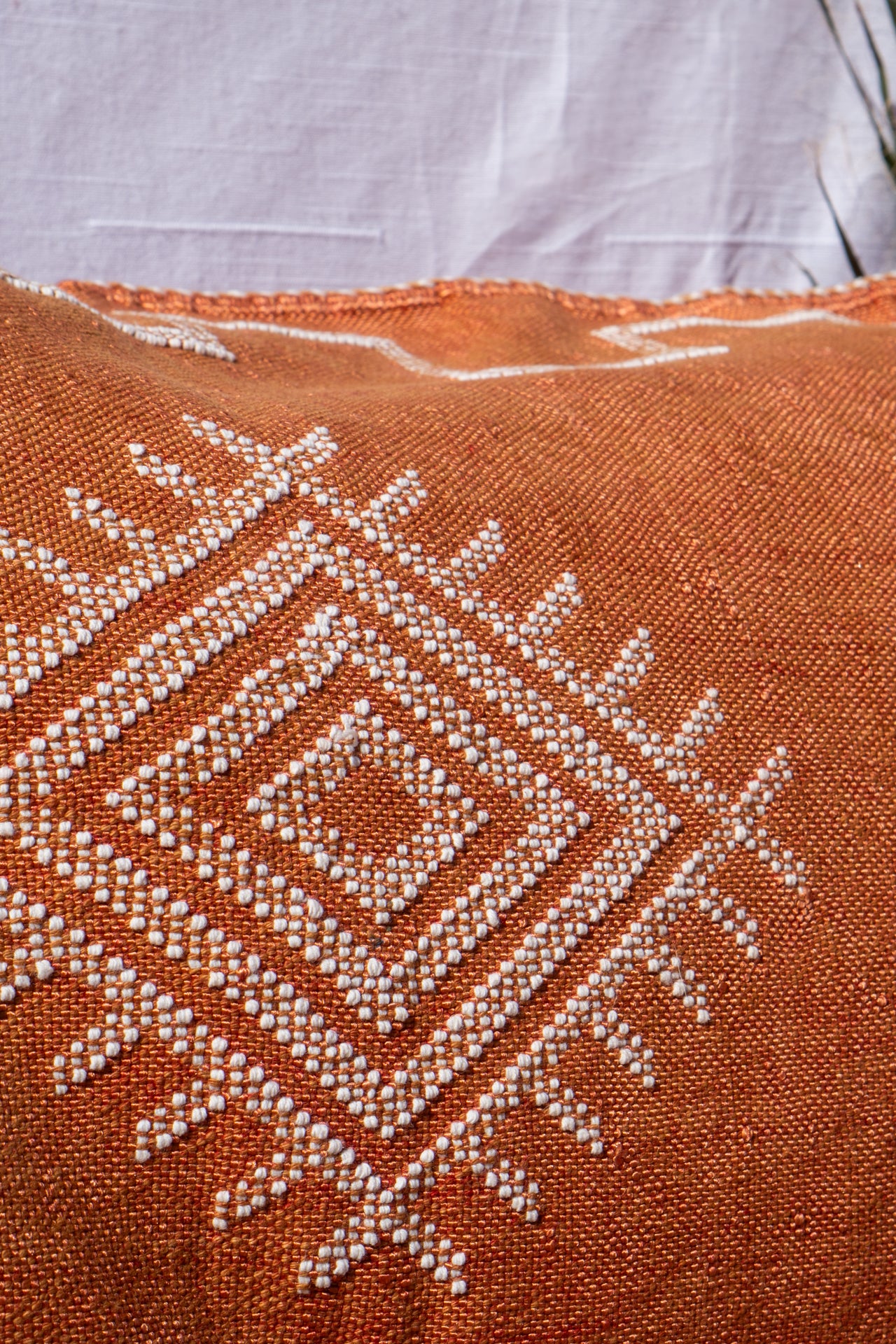 MOROCCAN CACTUS PILLOW | DARK ORANGE