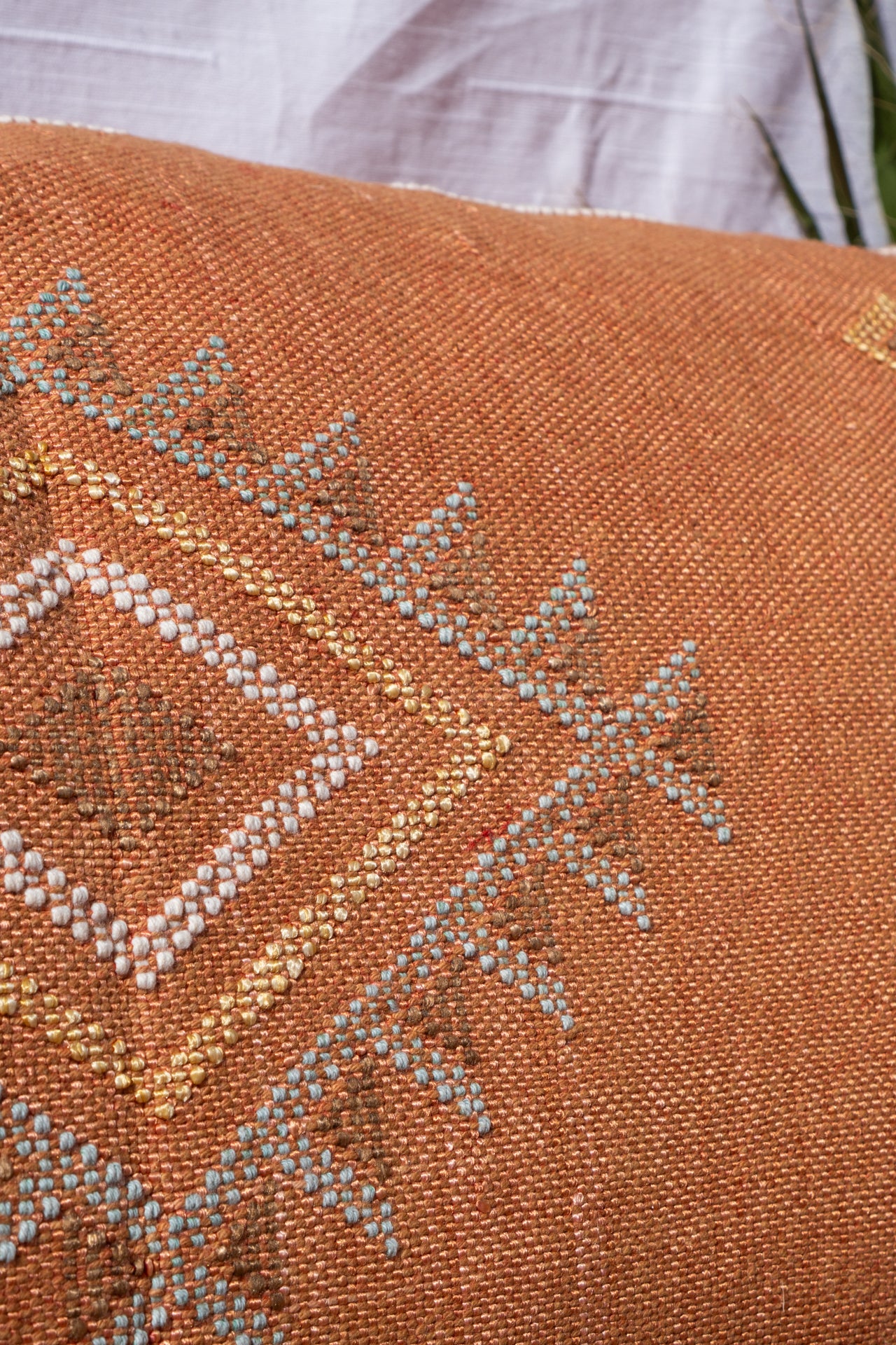 MOROCCAN CACTUS PILLOW | PASTEL RED