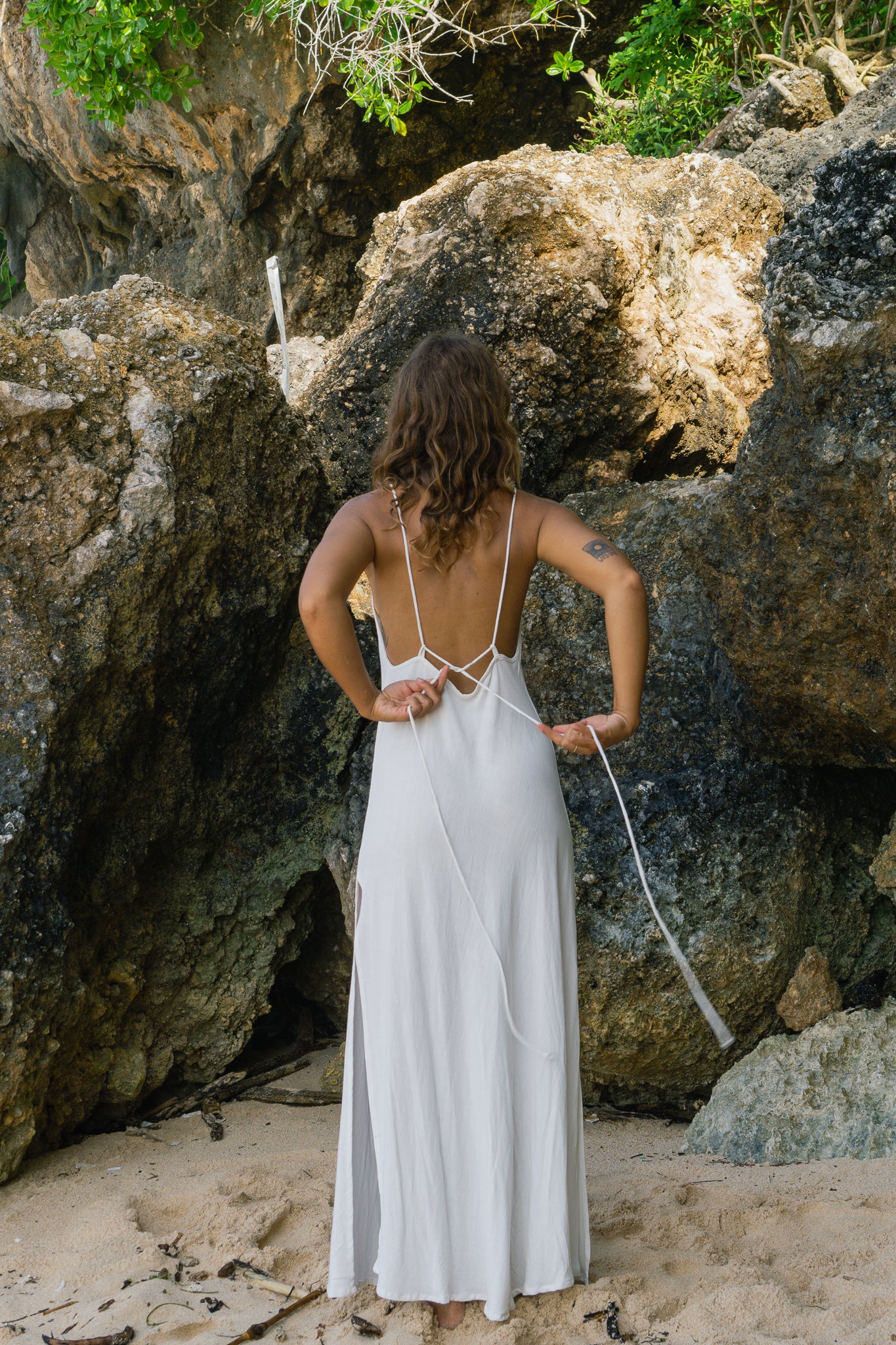 Long White DEWI DRESS Beach Wear Handmade in Bali – SUN ON Designs
