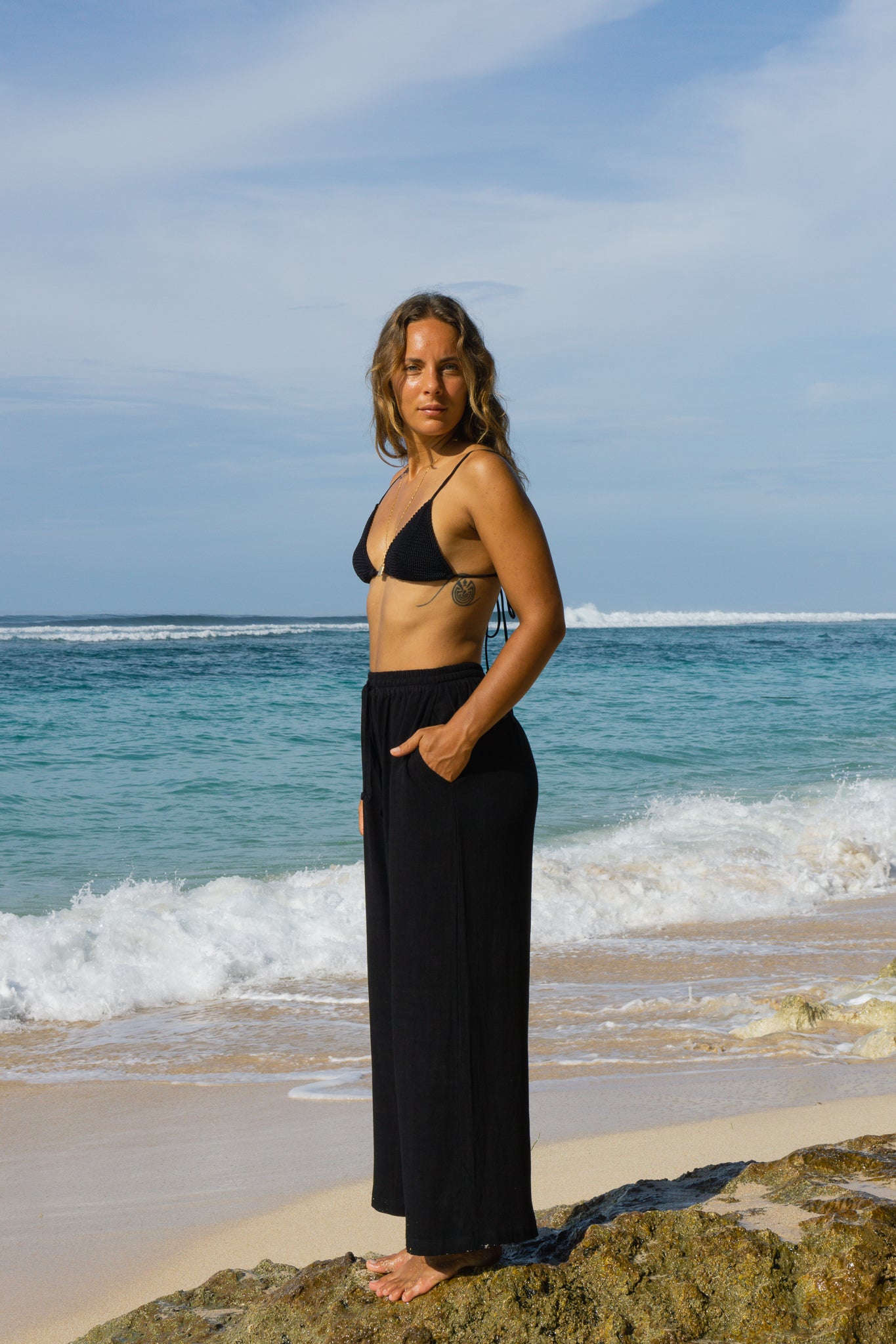 Black Linen Pants for Women MUDAH Fair Produced in Bali – SUN