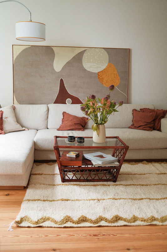MOROCCAN BERBER RUG | KIWI WHITE