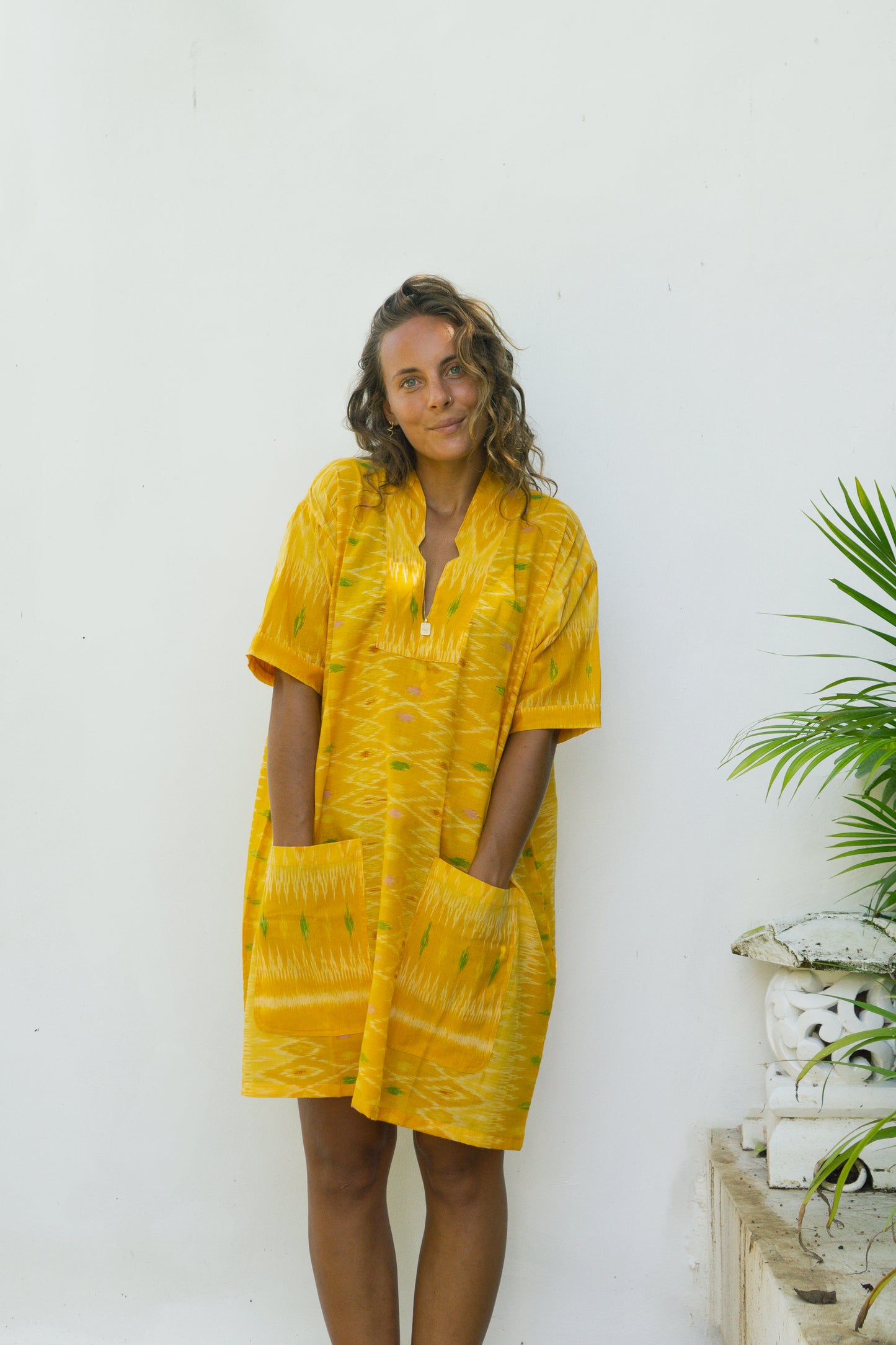 Cotton Dress Oversize Fair Fashion Bali Yellow