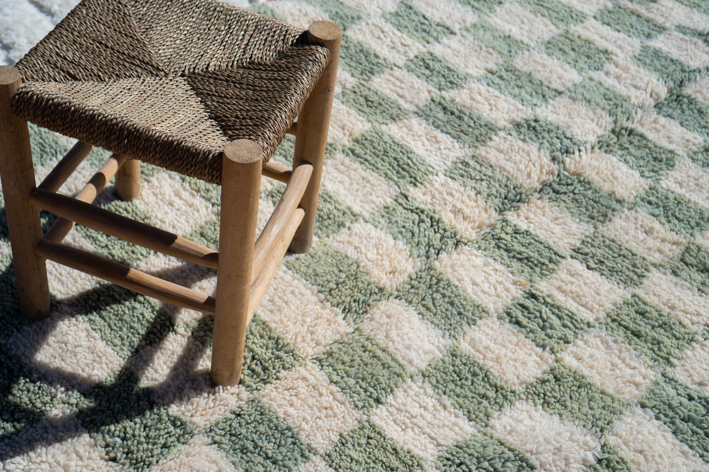 MOROCCAN BERBER RUG | MINT CHECKER