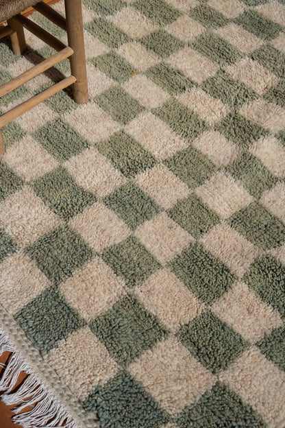 MOROCCAN BERBER RUG | MINT CHECKER