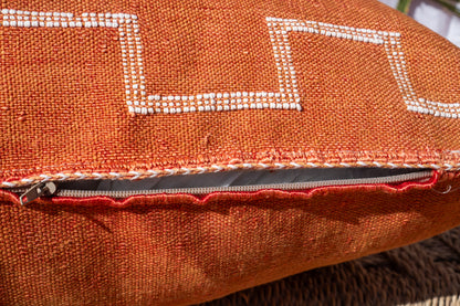 MOROCCAN CACTUS PILLOW | DARK ORANGE