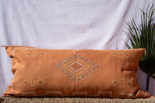 MOROCCAN CACTUS PILLOW | PASTEL RED