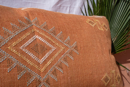 MOROCCAN CACTUS PILLOW | PASTEL RED