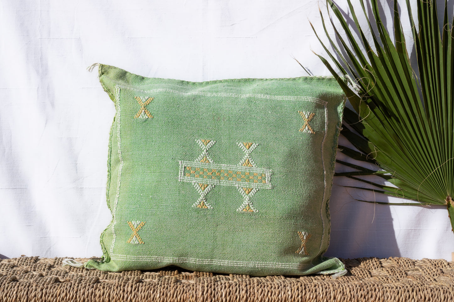 MOROCCAN CACTUS PILLOW | PASTEL GREEN