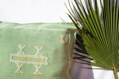 MOROCCAN CACTUS PILLOW | PASTEL GREEN