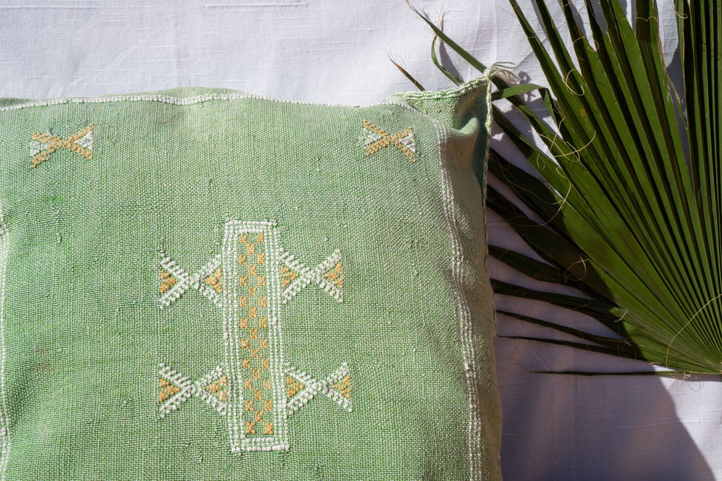 Moroccan Cactus Pillow | Light Green