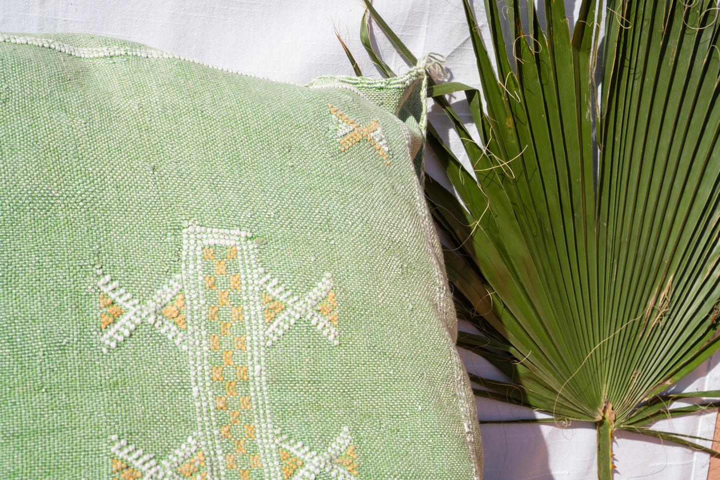 Moroccan Cactus Pillow | Light Green