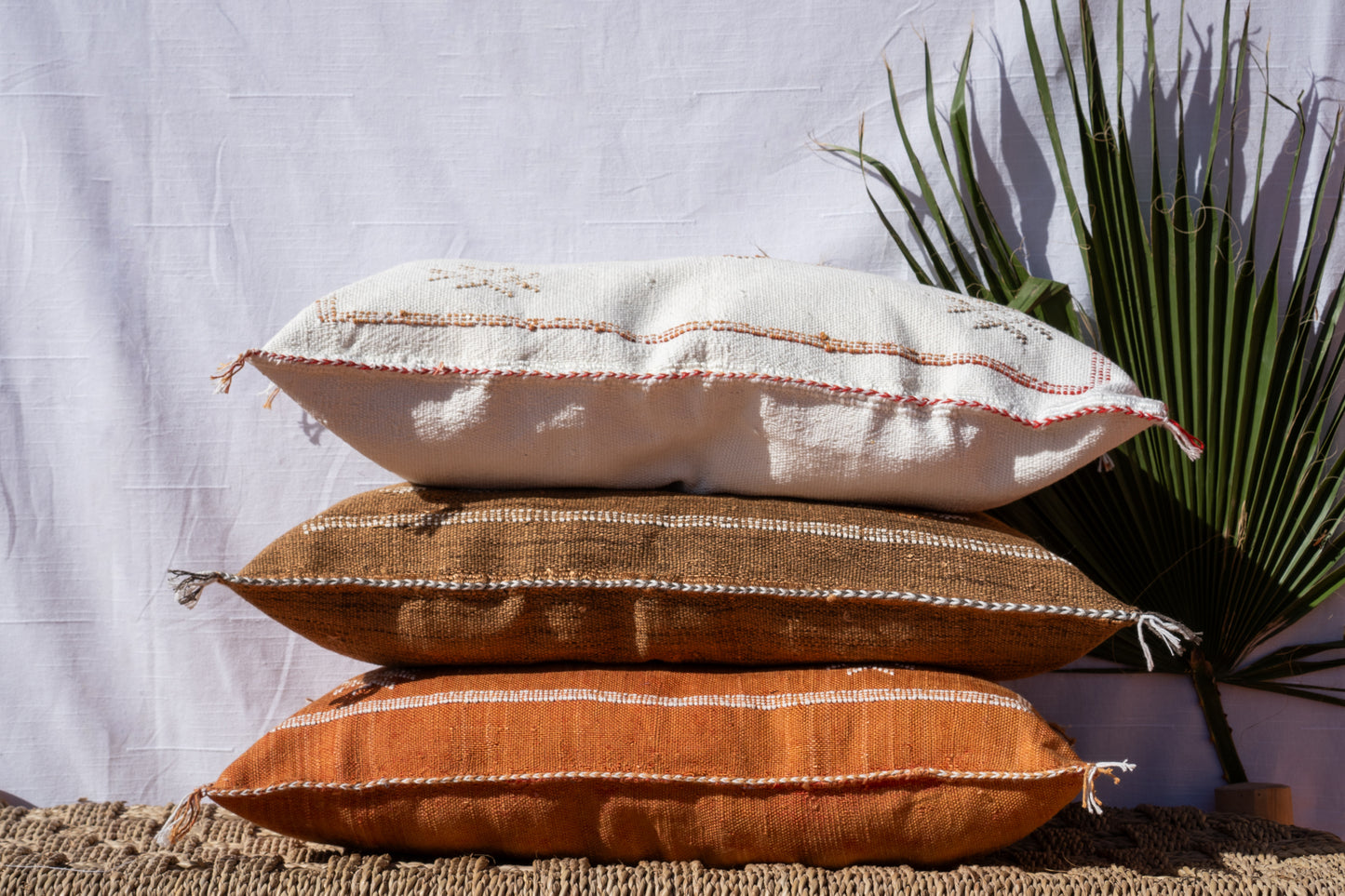 MOROCCAN CACTUS PILLOW | WHITE