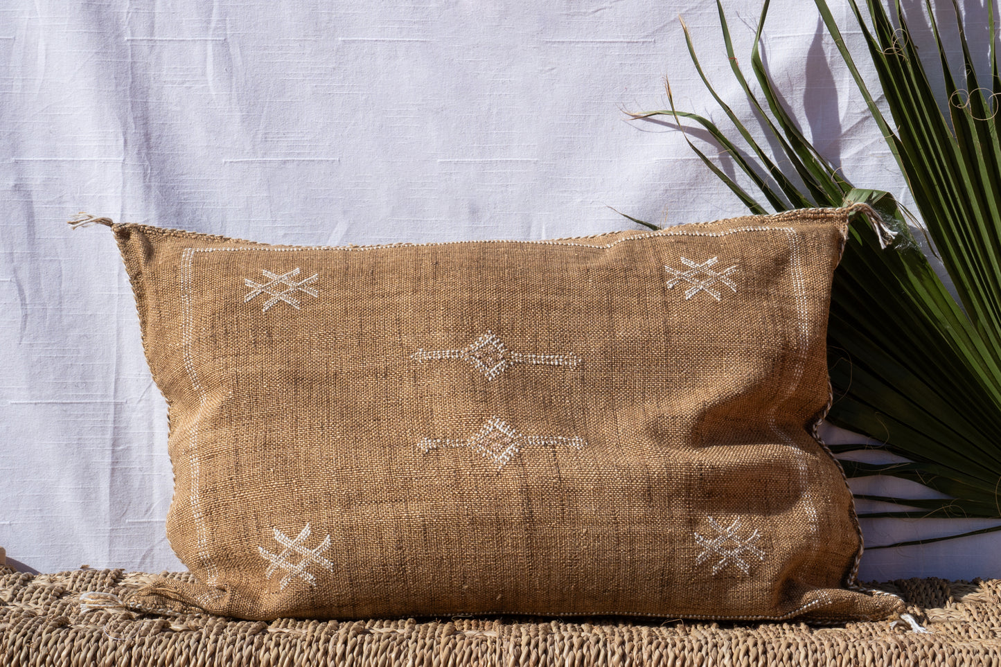 MOROCCAN CACTUS PILLOW | LIGHT CAMEL