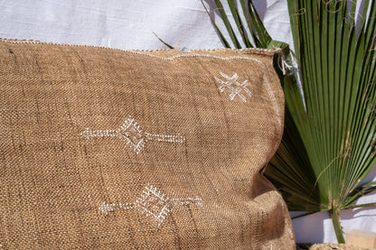 MOROCCAN CACTUS PILLOW | LIGHT CAMEL