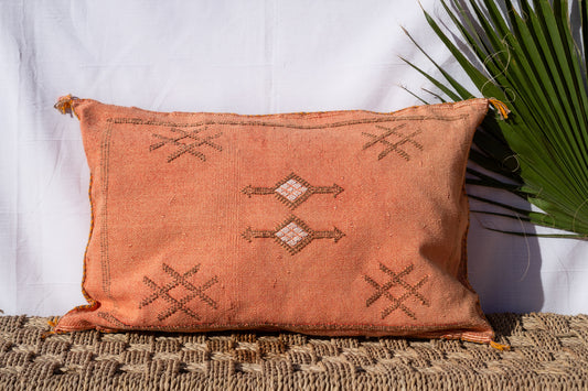 Moroccan Cactus Pillow | Terracotta