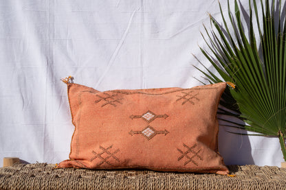 Moroccan Cactus Pillow | Terracotta