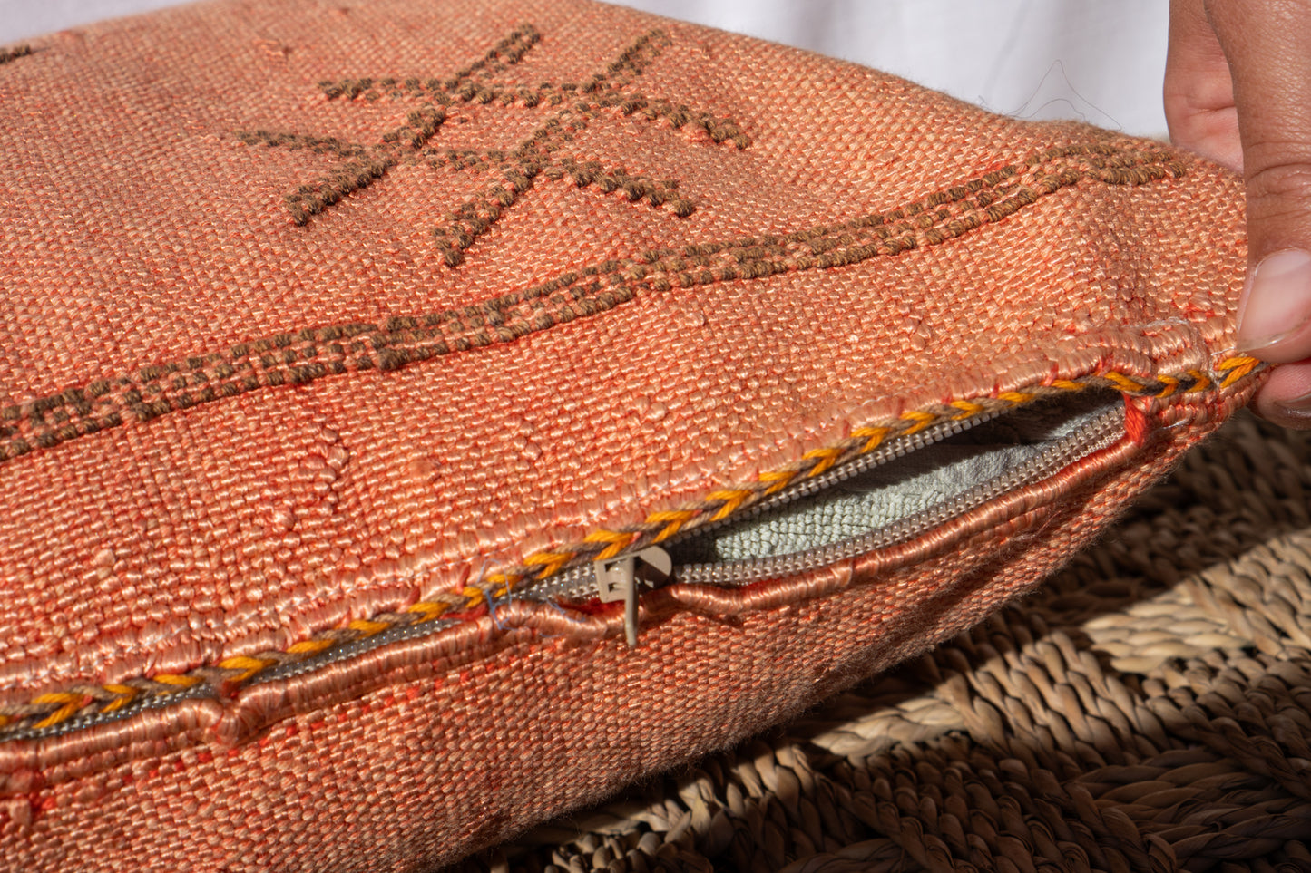 Moroccan Cactus Pillow | Terracotta