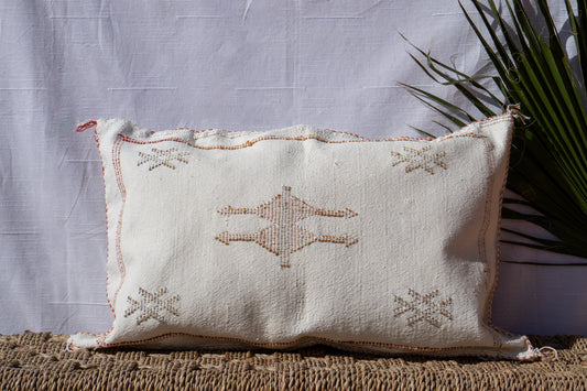 MOROCCAN CACTUS PILLOW | WHITE