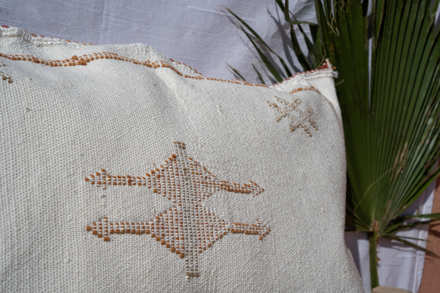 MOROCCAN CACTUS PILLOW | WHITE