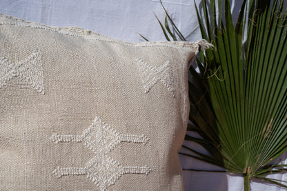 MOROCCAN CACTUS PILLOW  | WHITE CREAM