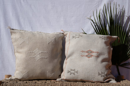 MOROCCAN CACTUS PILLOW  | WHITE CREAM