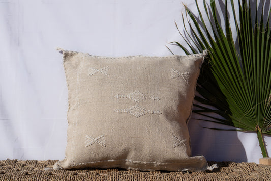 MOROCCAN CACTUS PILLOW | WHITE SAND