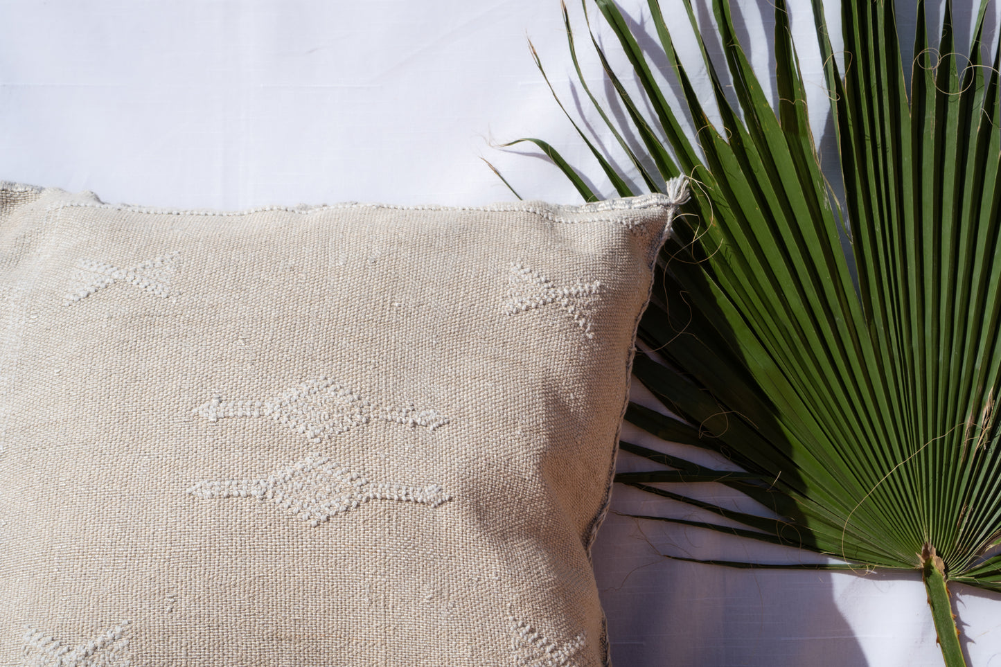 MOROCCAN CACTUS PILLOW | WHITE SAND