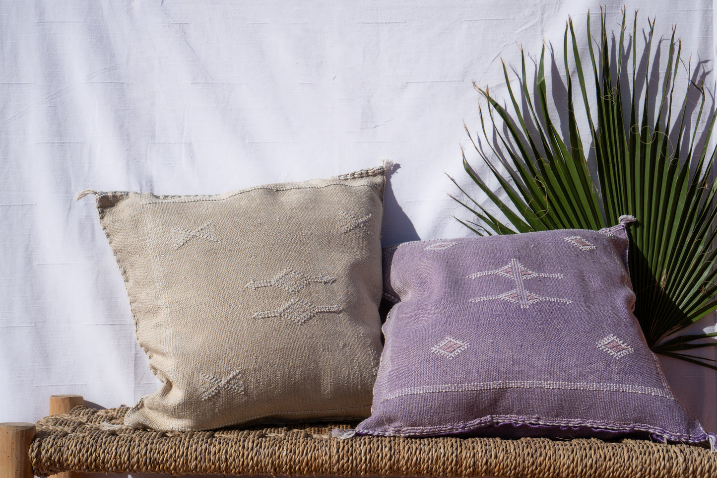 MOROCCAN CACTUS PILLOW | WHITE SAND