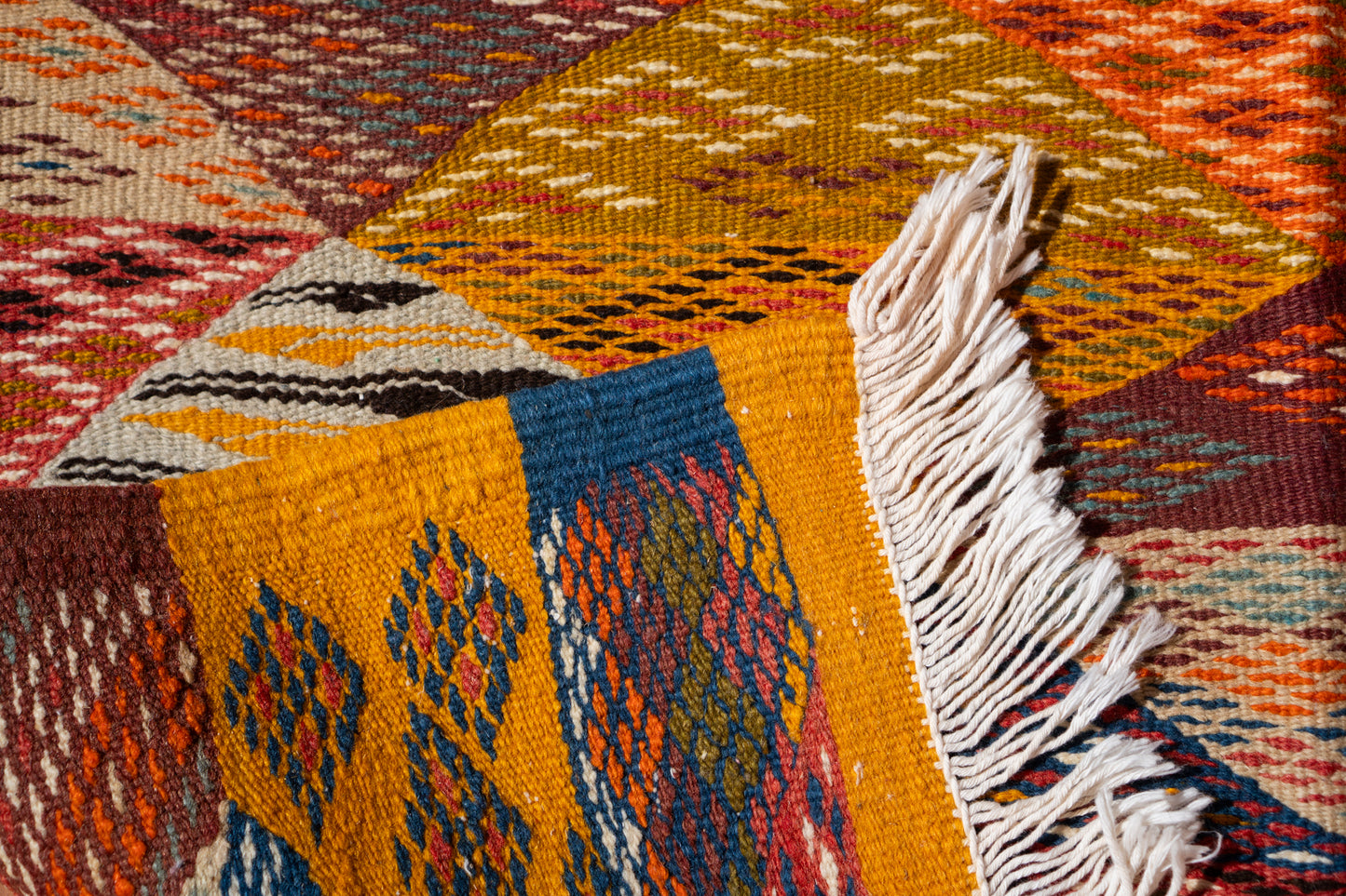 MOROCCAN KELIM RUG | ORANGE