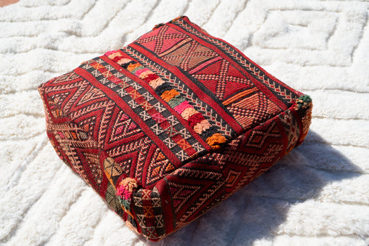 MOROCCAN VINTAGE POUF | ANZA