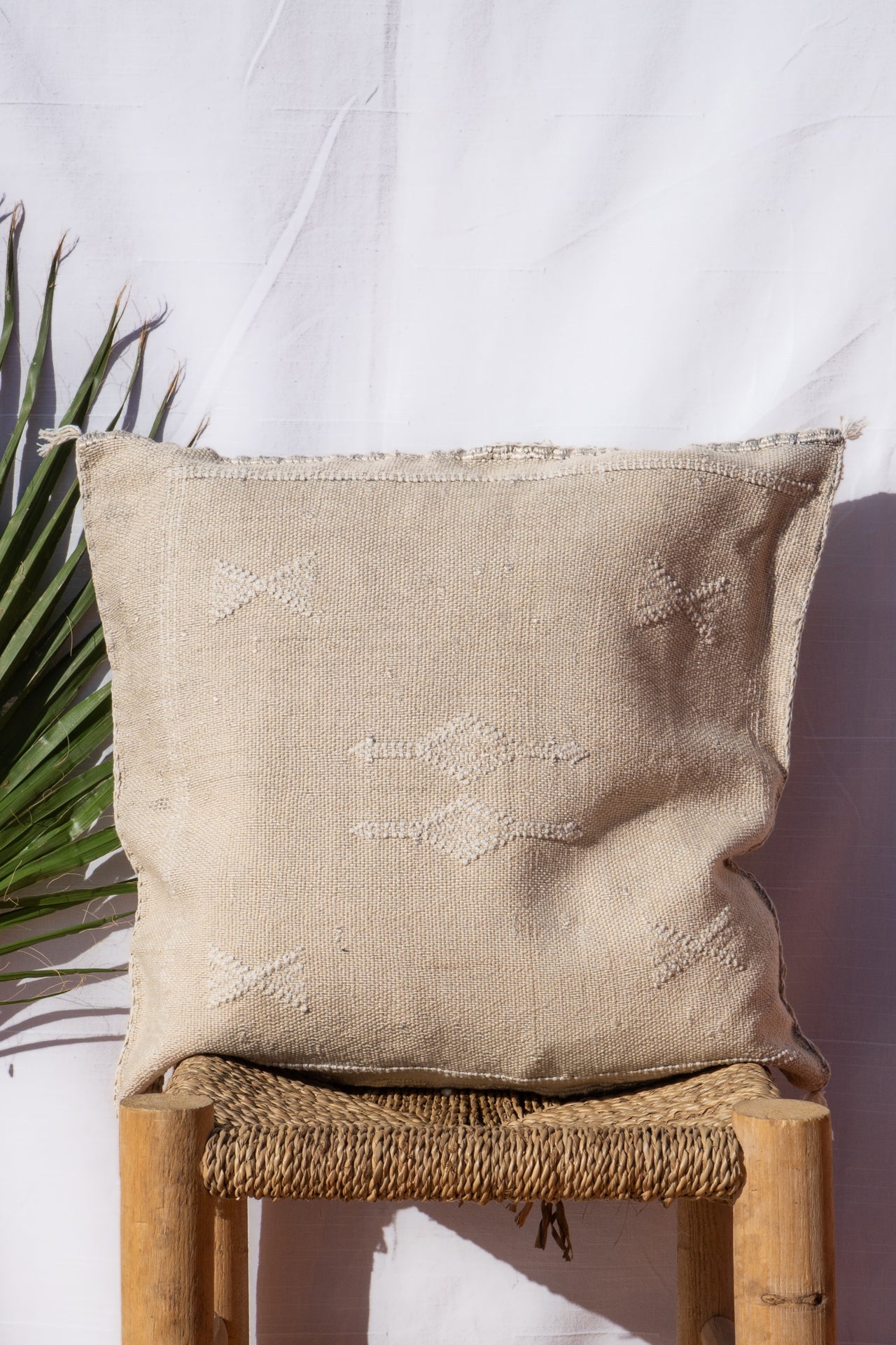 MOROCCAN CACTUS PILLOW | CREAM