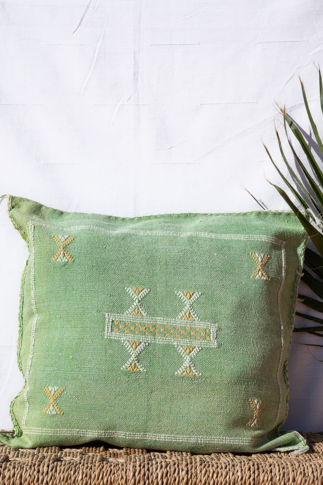 Moroccan Cactus Pillow | Light Green
