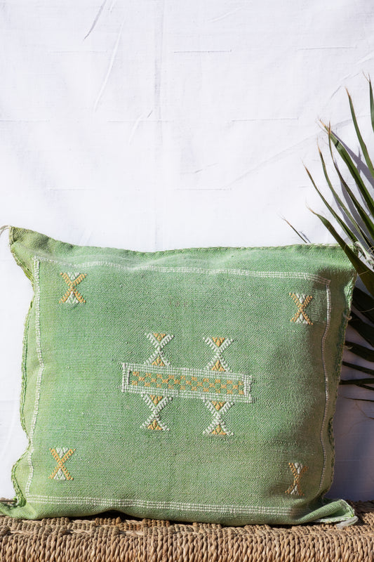 Moroccan Cactus Pillow | Light Green