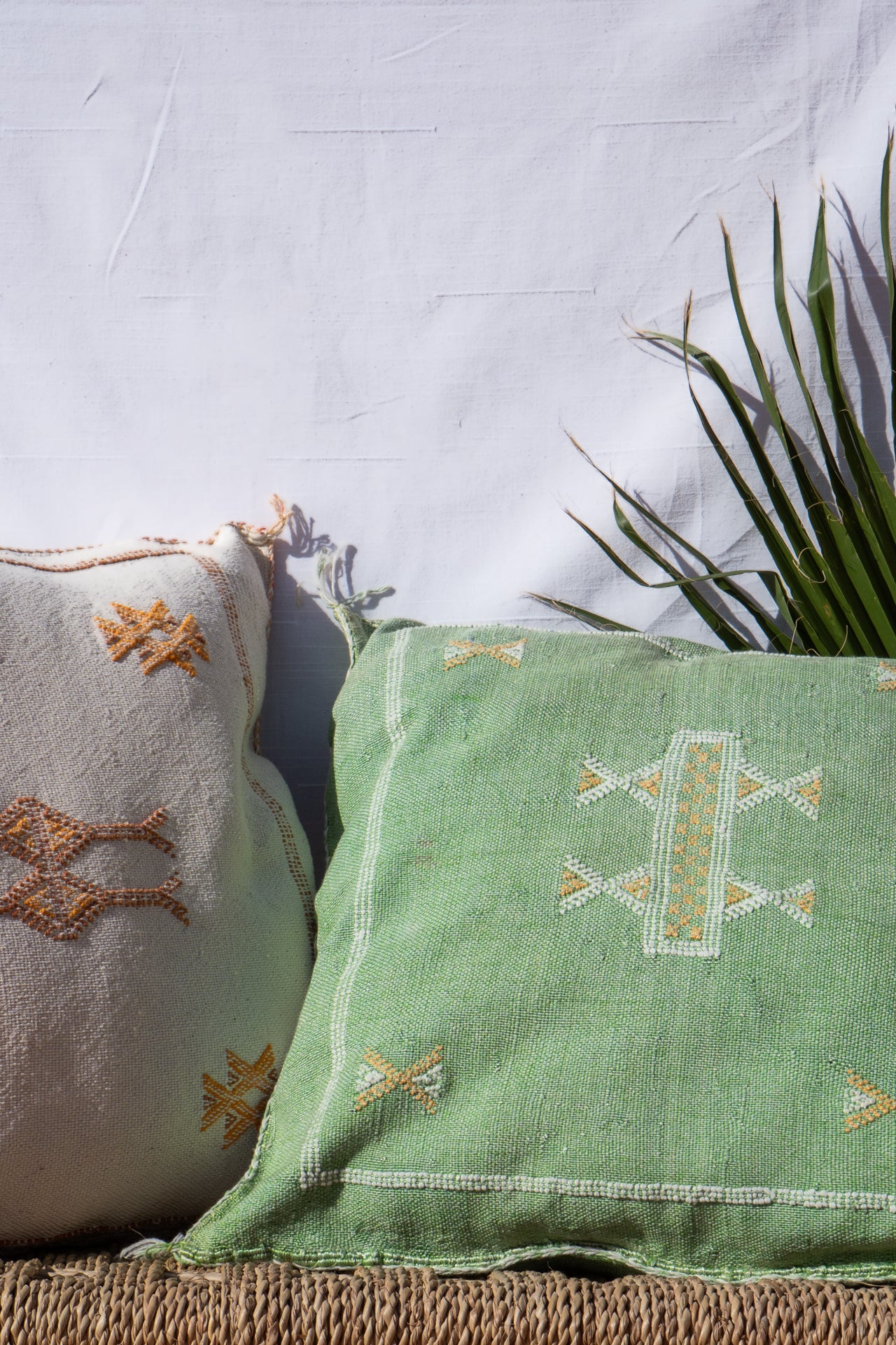 MOROCCAN CACTUS PILLOW | PASTEL GREEN