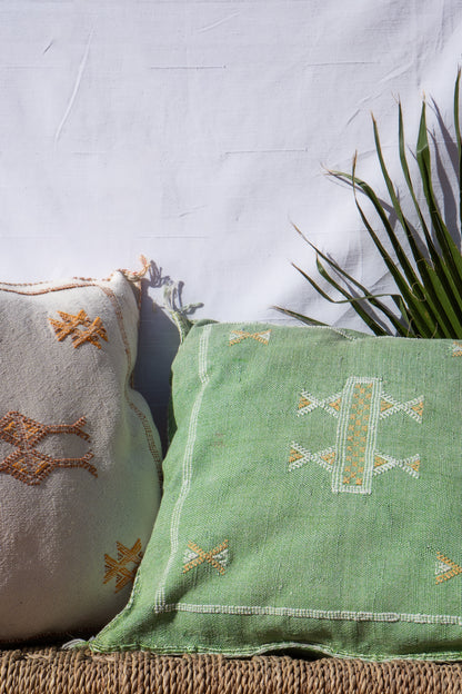 MOROCCAN CACTUS PILLOW | PASTEL GREEN