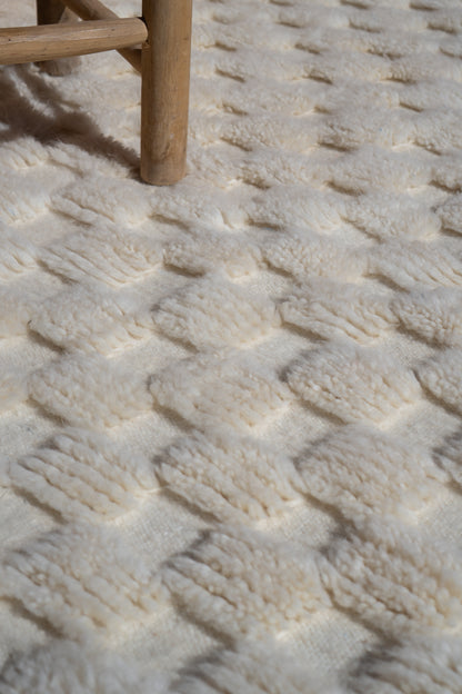 MOROCCAN BERBER RUG | WHITE CHECKER