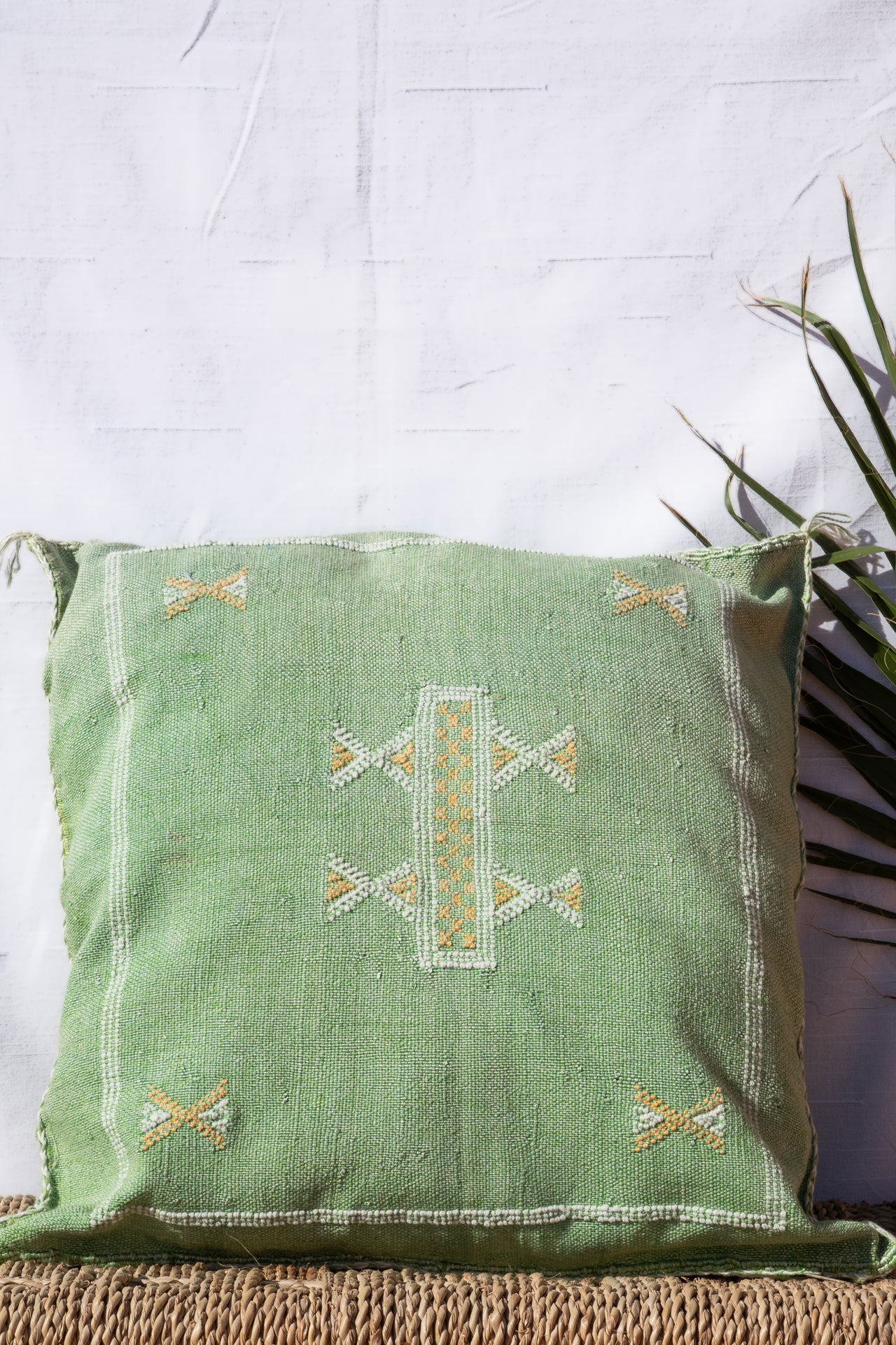 MOROCCAN CACTUS PILLOW | PASTEL GREEN