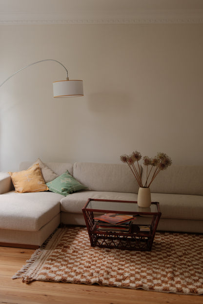MOROCCAN BERBER RUG | CARAMEL CHECKER