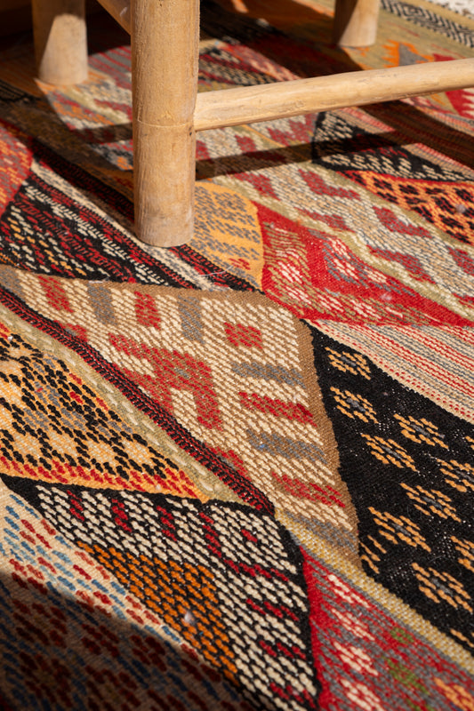 MOROCCAN KELIM RUG | CREAM