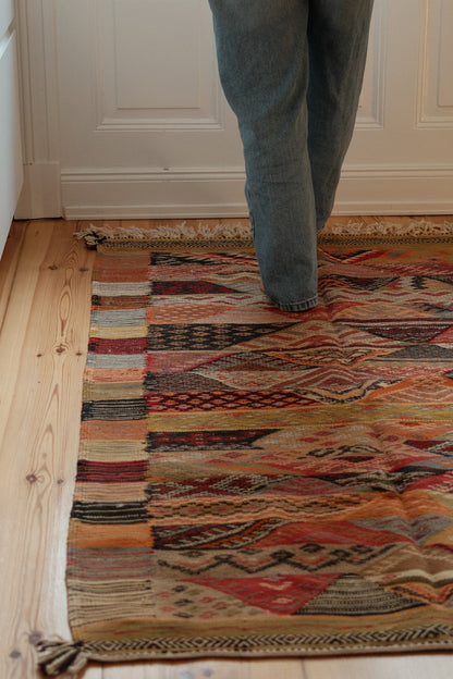 MOROCCAN KELIM RUG | CREAM
