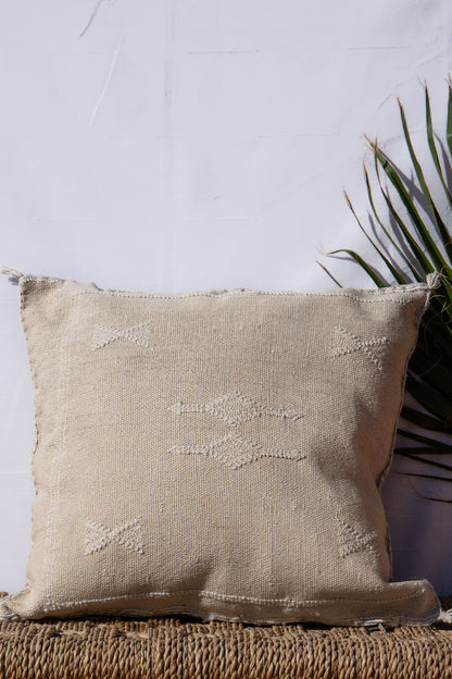 MOROCCAN CACTUS PILLOW | WHITE SAND