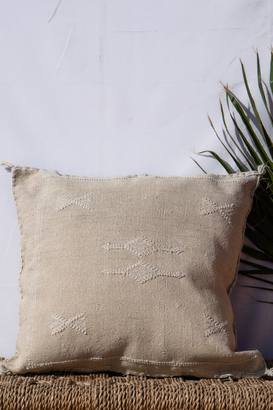 MOROCCAN CACTUS PILLOW | WHITE SAND