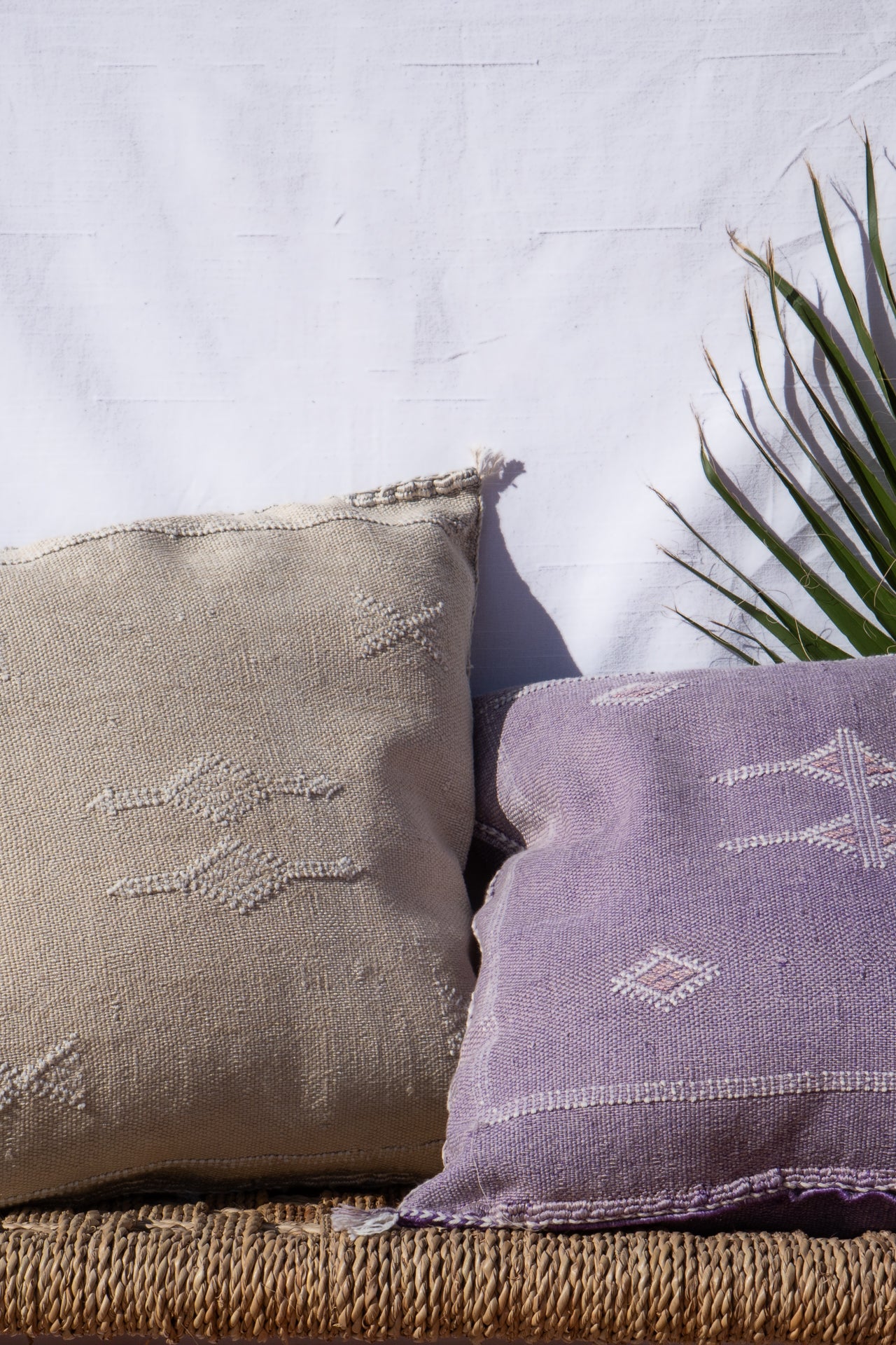 MOROCCAN CACTUS PILLOW | WHITE SAND