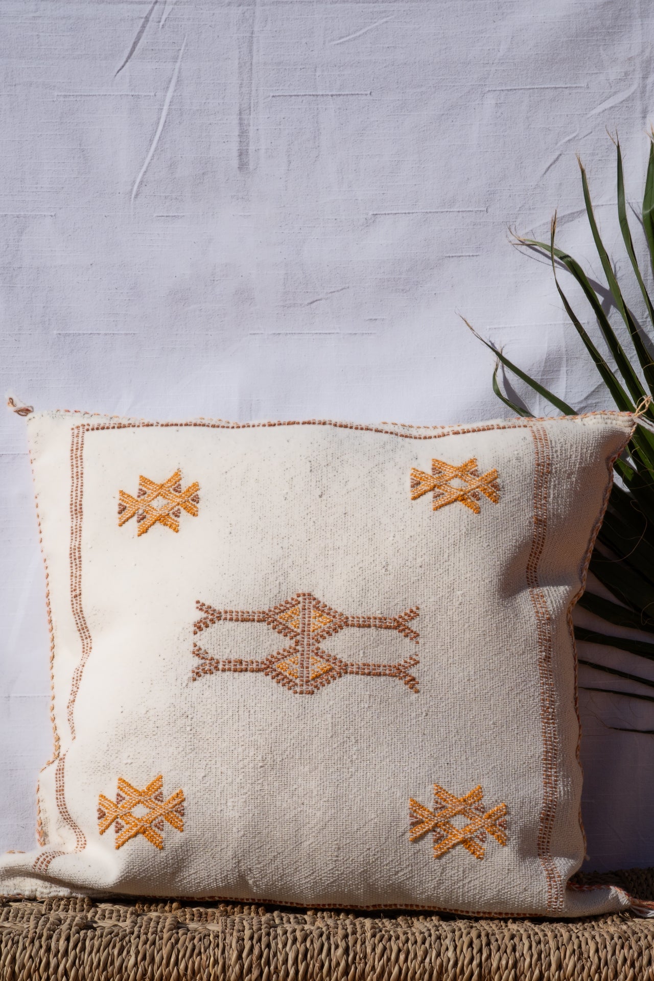 MOROCCAN CACTUS PILLOW| OFF WHITE